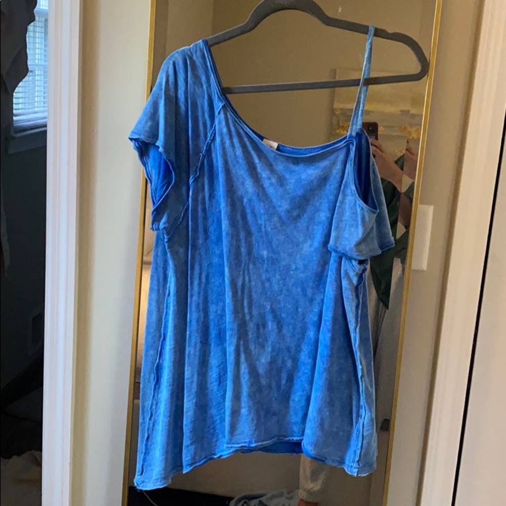 blue free people tee